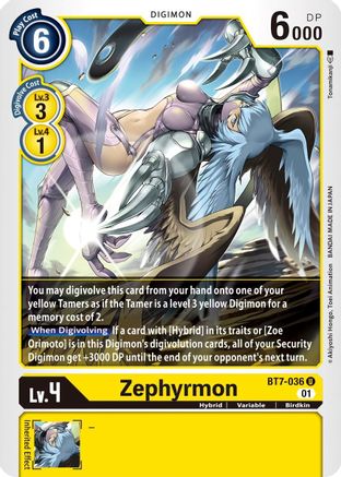 Zephyrmon (BT7-036) [Next Adventure]