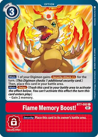 Flame Memory Boost! (BT7-092) [Next Adventure]