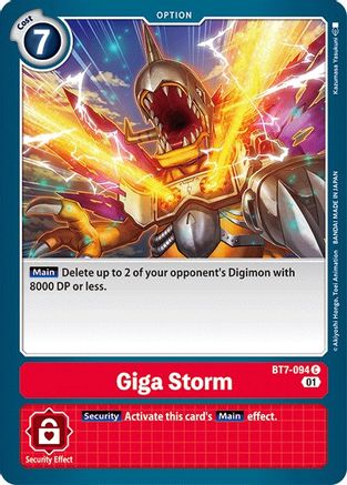 Giga Storm (BT7-094) [Next Adventure]