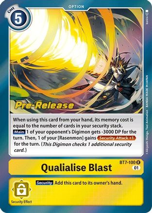 Qualialise Blast (BT7-100) [Next Adventure Pre-Release Cards]