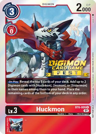 Huckmon (Digimon Card Game Fest 2022) (BT6-009) [Double Diamond] Foil