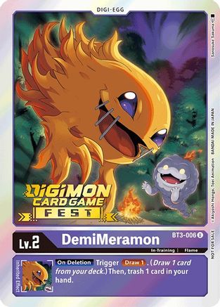 DemiMeramon (Digimon Card Game Fest 2022) (BT3-006) [Release Special Booster] Foil