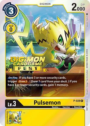 Pulsemon - P-028 (Digimon Card Game Fest 2022) (P-028) [Digimon Promotion Cards] Foil