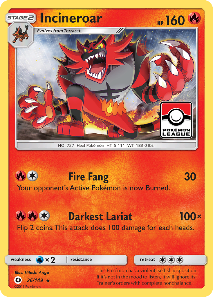 Incineroar (26) [SM Base Set] Reverse Holofoil - Deck Out Gaming