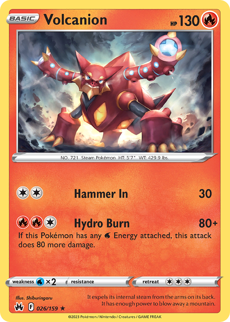 Volcanion (026/159) [Sword & Shield: Crown Zenith] Reverse Holofoil - Deck Out Gaming