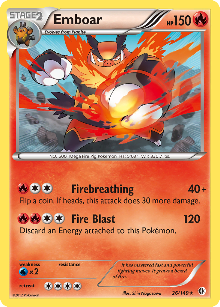 Emboar (26) [Boundaries Crossed] Reverse Holofoil - Deck Out Gaming