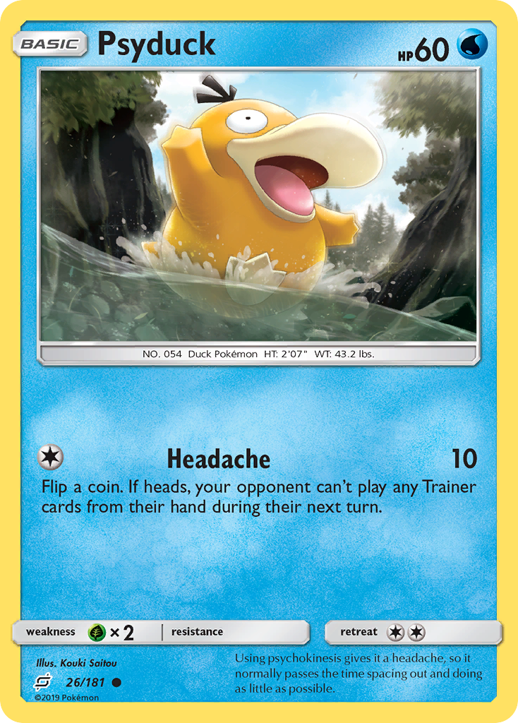 Psyduck (26/181) [Sun & Moon: Team Up] Reverse Holofoil - Deck Out Gaming