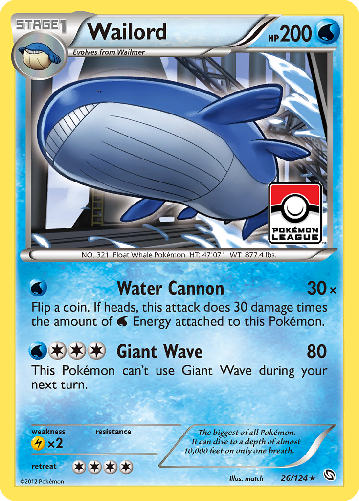 Wailord (26) [Dragons Exalted] Reverse Holofoil - Deck Out Gaming