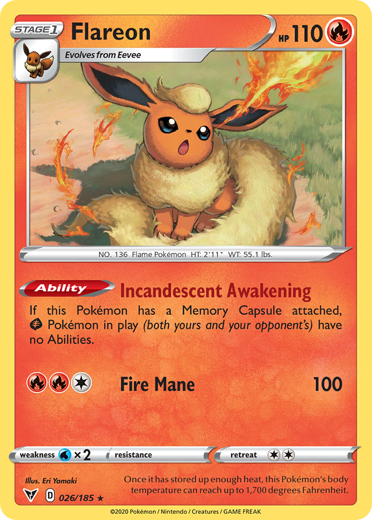 Flareon [SWSH04: Vivid Voltage] Reverse Holofoil - Deck Out Gaming