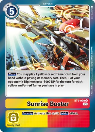 Sunrise Buster (BT9-099) [X Record] Foil