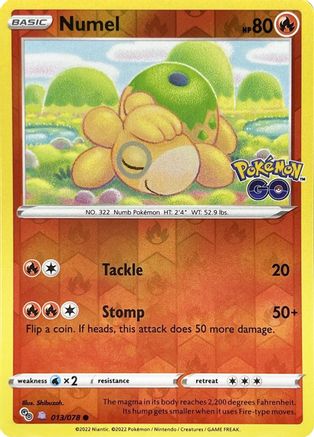 Numel (013/078) (Peelable Ditto) [Pokémon GO] - Deck Out Gaming