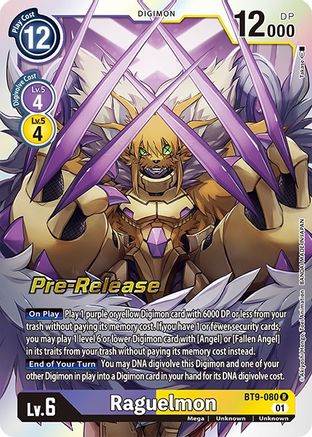 Raguelmon (BT9-080) [X Record Pre-Release Cards]