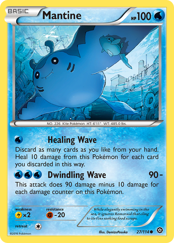 Mantine (27) [XY - Steam Siege] - Deck Out Gaming