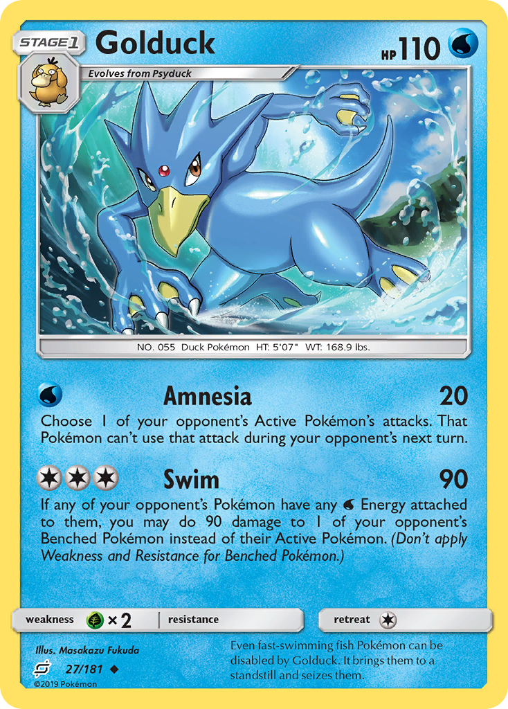Golduck (27/181) [Sun & Moon: Team Up] Reverse Holofoil - Deck Out Gaming