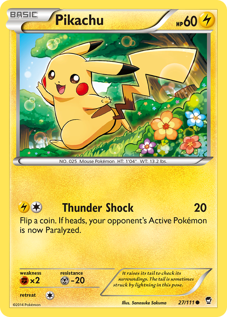 Pikachu (27) [XY - Furious Fists] - Deck Out Gaming