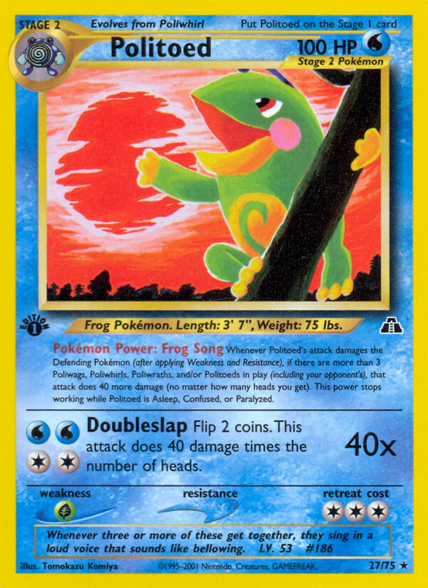 Politoed (27/75) [Neo Discovery 1st Edition] - Deck Out Gaming