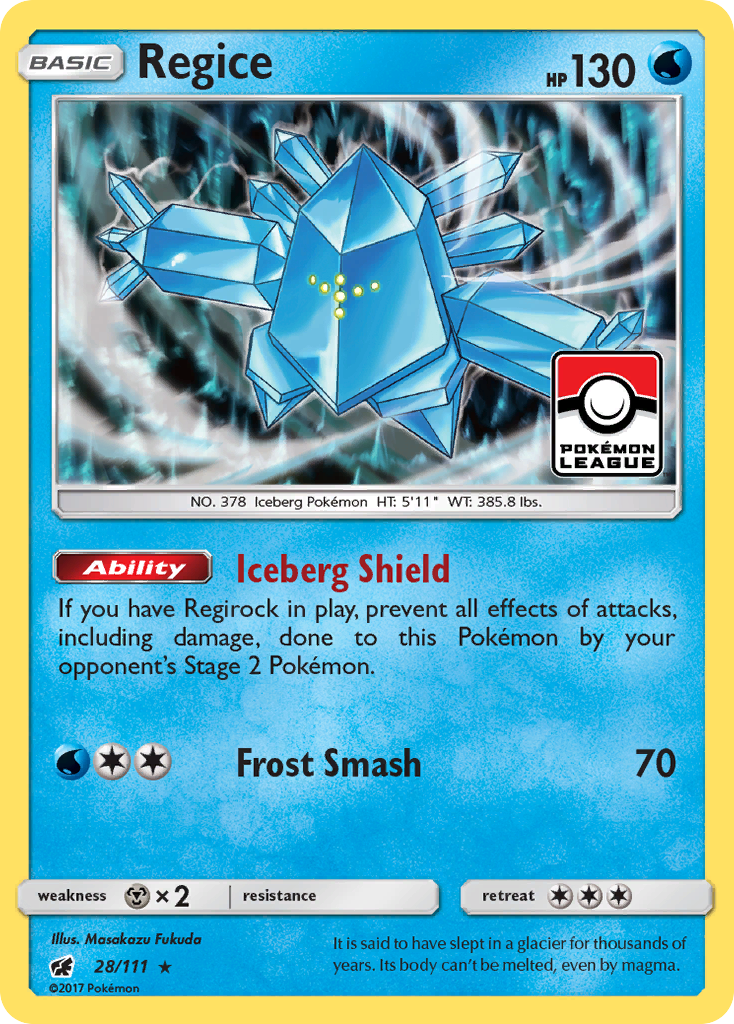 Regice (28/111) [Sun & Moon: Crimson Invasion] Reverse Holofoil - Deck Out Gaming