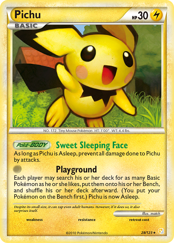 Pichu (28) [HeartGold SoulSilver] Reverse Holofoil - Deck Out Gaming