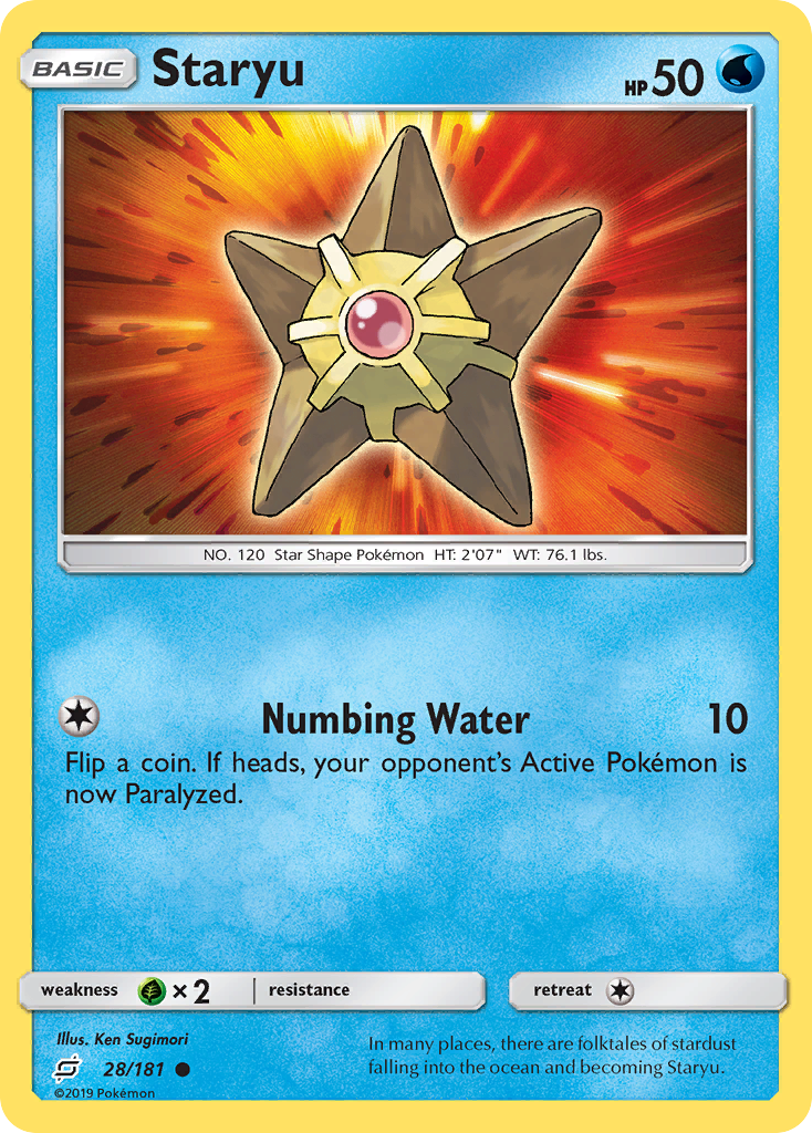 Staryu (28/181) [Sun & Moon: Team Up] Reverse Holofoil - Deck Out Gaming