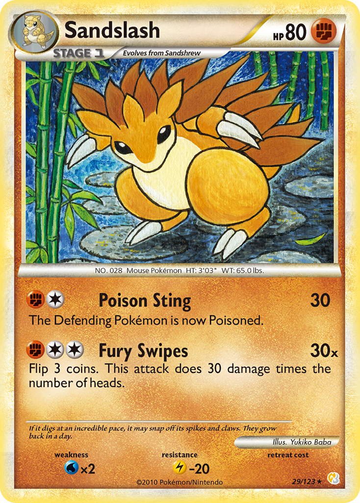 Sandslash (29) [HeartGold SoulSilver] Reverse Holofoil - Deck Out Gaming