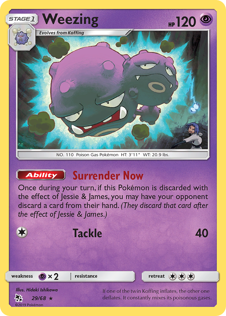 Weezing (29/68) [Hidden Fates] Reverse Holofoil - Deck Out Gaming