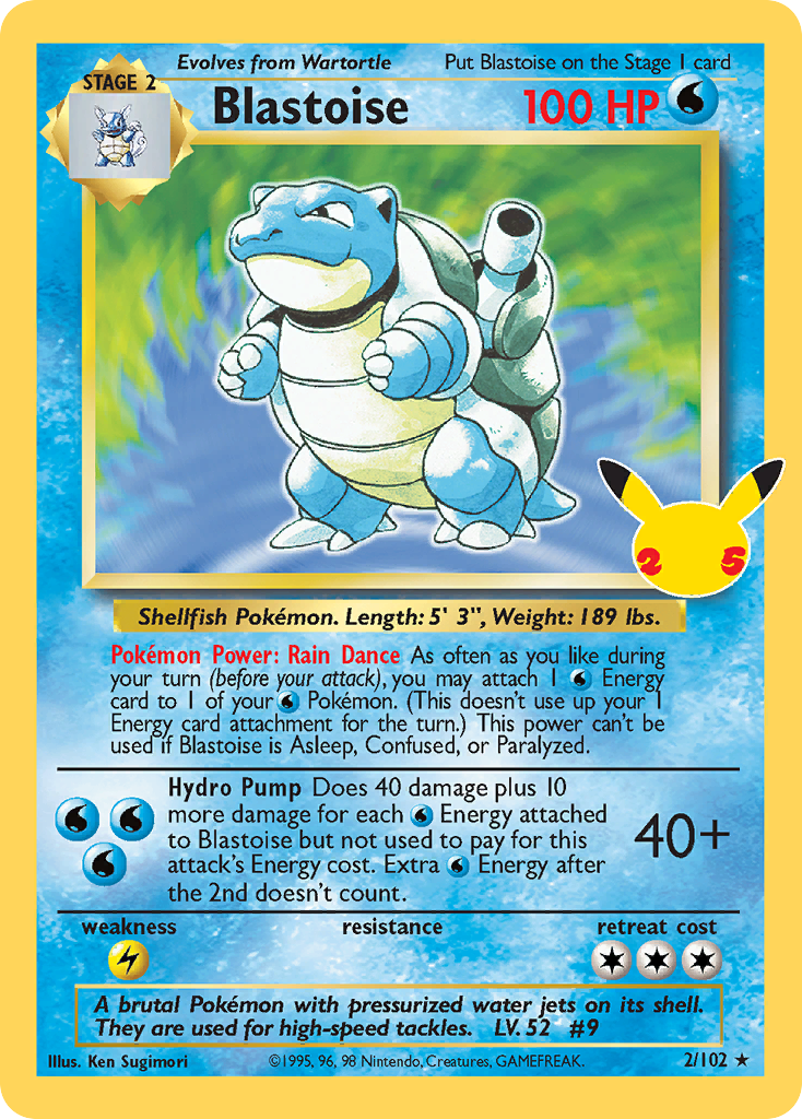 Blastoise (2/102) [Celebrations: 25th Anniversary - Classic Collection] - Deck Out Gaming