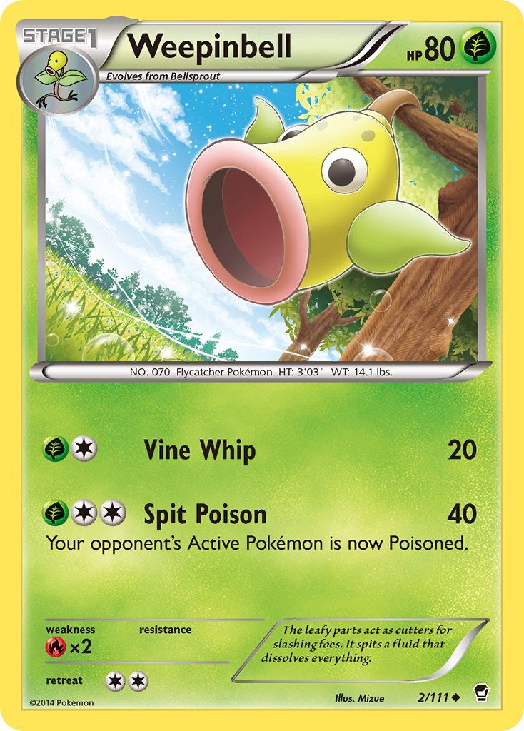 Weepinbell (2) [XY - Furious Fists] Reverse Holofoil
