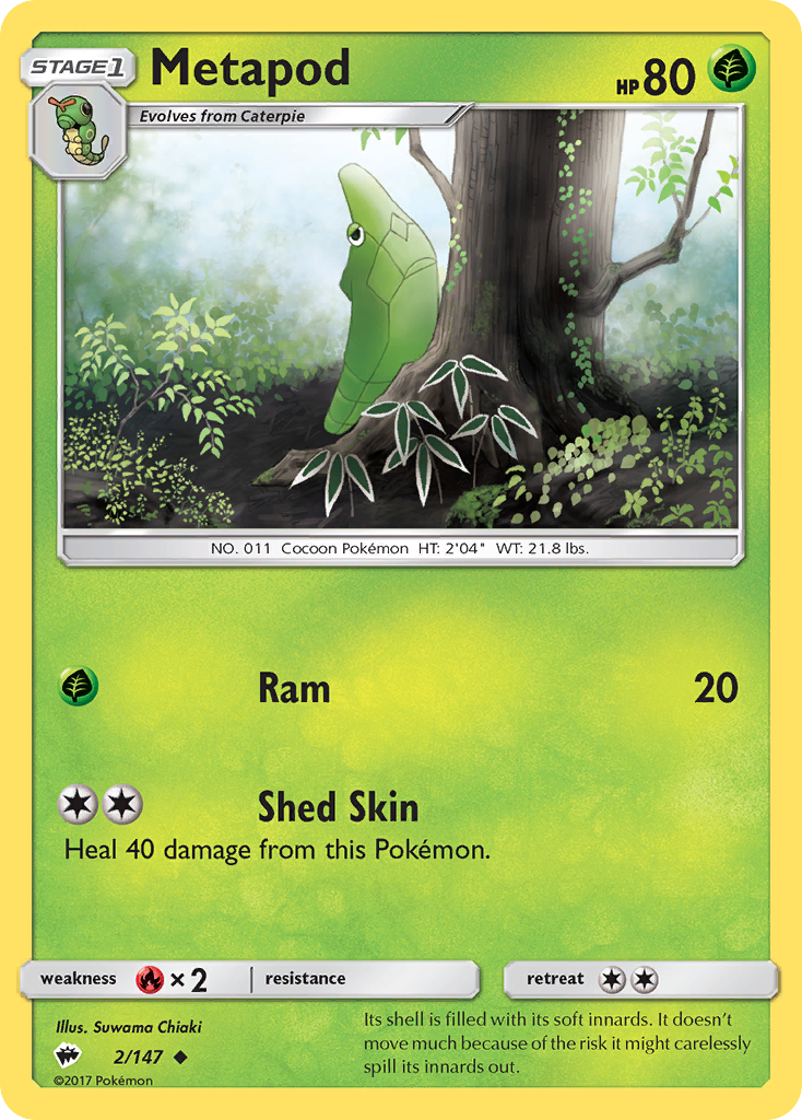 Metapod (2) [SM - Burning Shadows] - Deck Out Gaming