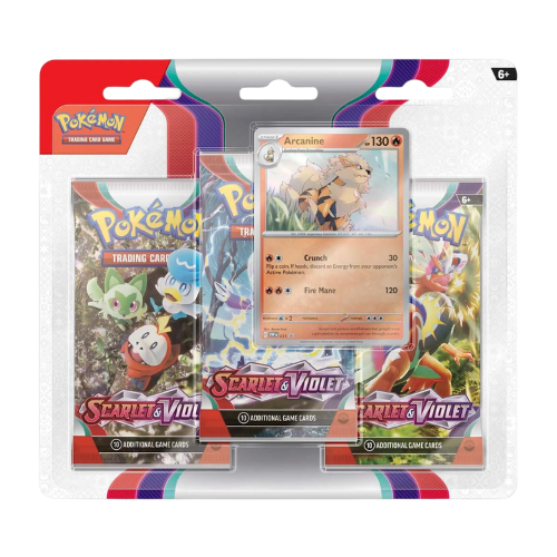 Pokemon SV Base Set 3-Pack Blister - Arcanine - Deck Out Gaming
