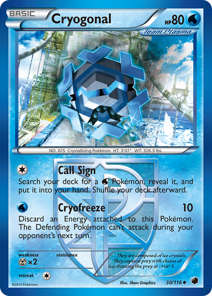 Cryogonal (Team Plasma) (30) [Plasma Freeze] - Deck Out Gaming