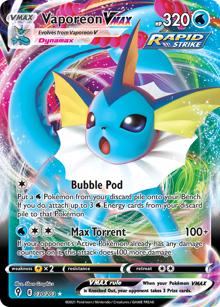 Vaporeon VMAX (030/203) [Sword & Shield: Evolving Skies] - Deck Out Gaming