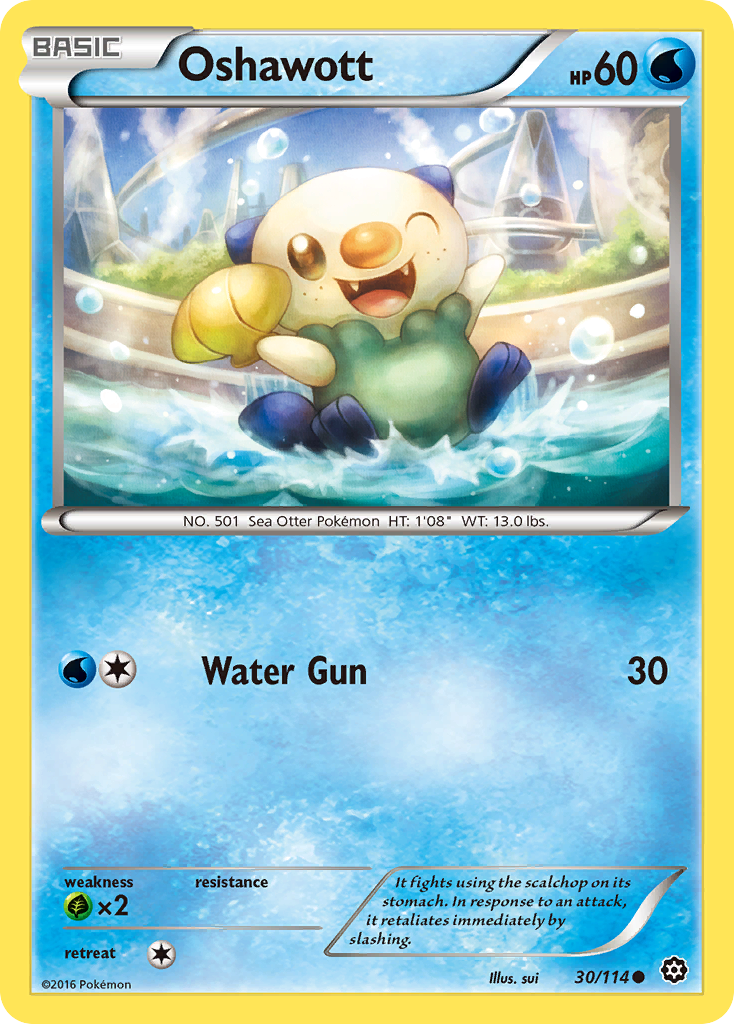 Oshawott (30) [XY - Steam Siege] - Deck Out Gaming