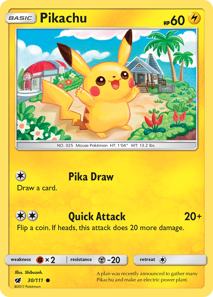 Pikachu (30) [SM - Crimson Invasion] Reverse Holofoil - Deck Out Gaming