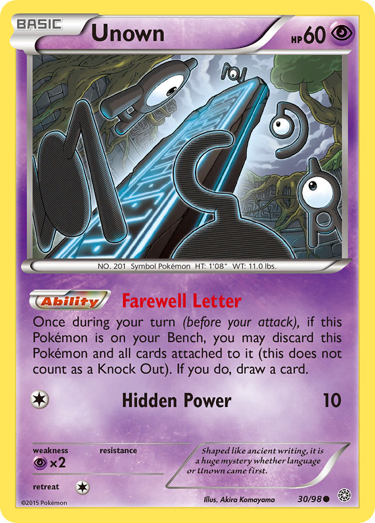 Unown (30) [XY - Ancient Origins] Reverse Holofoil - Deck Out Gaming