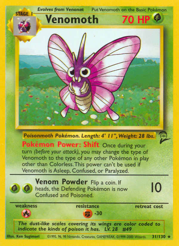 Venomoth (31) [Base Set 2] - Deck Out Gaming