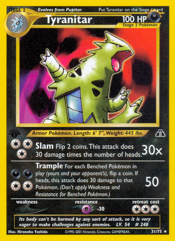 Tyranitar (31/75) [Neo Discovery 1st Edition] - Deck Out Gaming