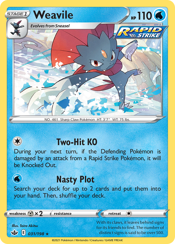 Weavile  (031/198) [Sword & Shield: Chilling Reign] Reverse Holofoil - Deck Out Gaming