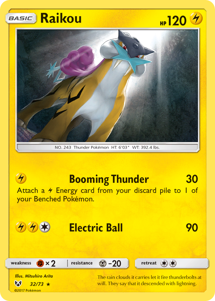 Raikou (32/73) [Sun & Moon: Shining Legends] Reverse Holofoil - Deck Out Gaming