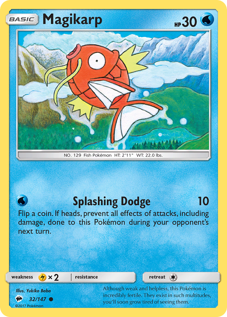 Magikarp (32) [SM - Burning Shadows] Reverse Holofoil - Deck Out Gaming