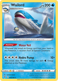 Wailord [SWSH04: Vivid Voltage] Reverse Holofoil - Deck Out Gaming