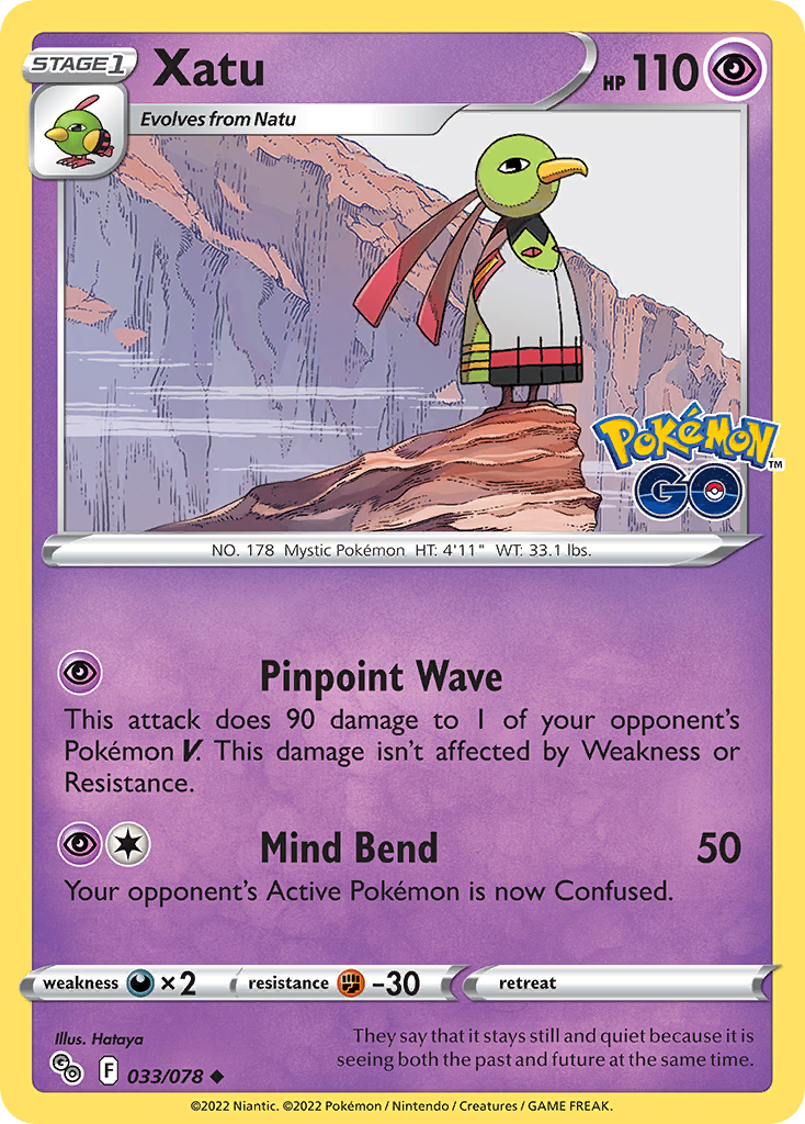 Xatu (033/078) [Pokémon GO] Reverse Holofoil - Deck Out Gaming