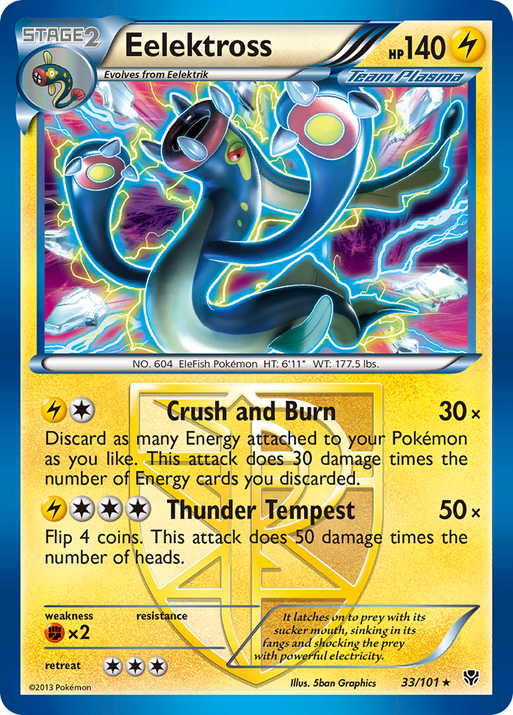 Eelektross (Team Plasma) (33) [Plasma Blast] Reverse Holofoil - Deck Out Gaming