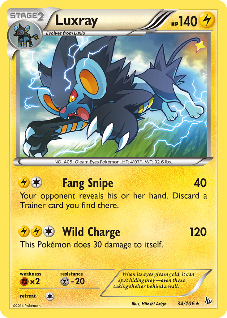 Luxray (34) [XY - Flashfire] Reverse Holofoil - Deck Out Gaming