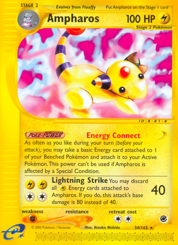 Ampharos (34) (34) [Expedition] Reverse Holofoil - Deck Out Gaming