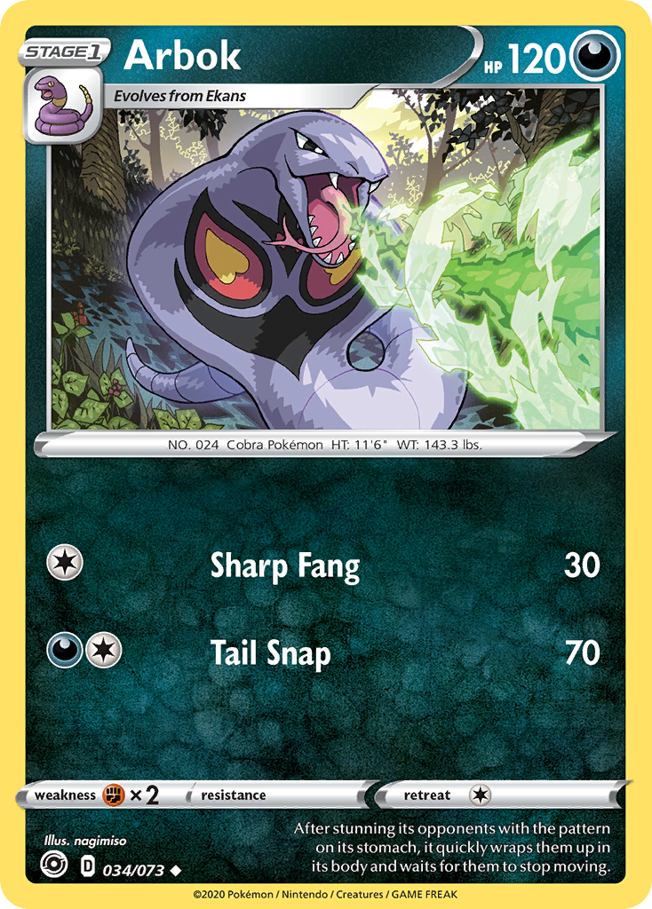 Arbok (34/73) [Champion's Path] Reverse Holofoil - Deck Out Gaming