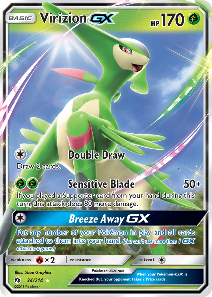 Virizion GX (34) [SM - Lost Thunder] - Deck Out Gaming