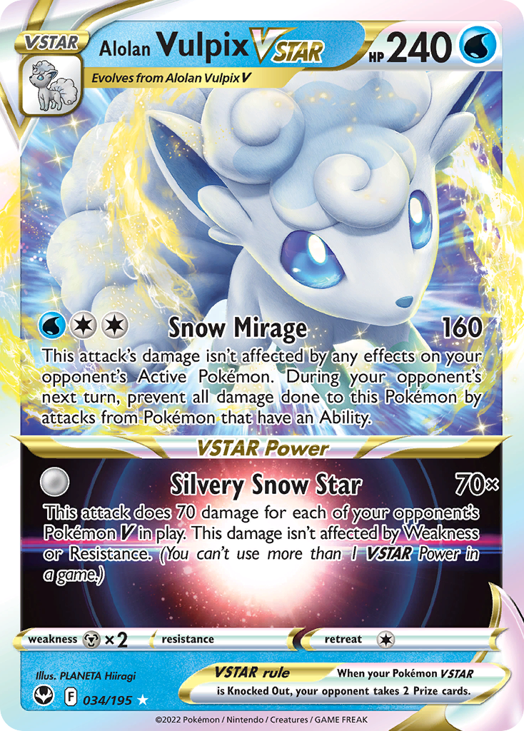 Alolan Vulpix VSTAR (034/195) [Sword & Shield: Silver Tempest] - Deck Out Gaming