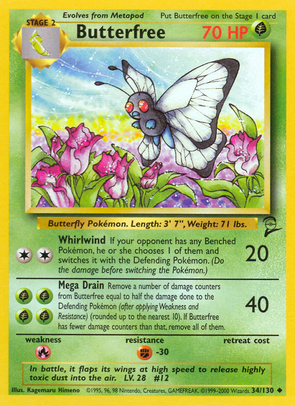 Butterfree (34) [Base Set 2] - Deck Out Gaming