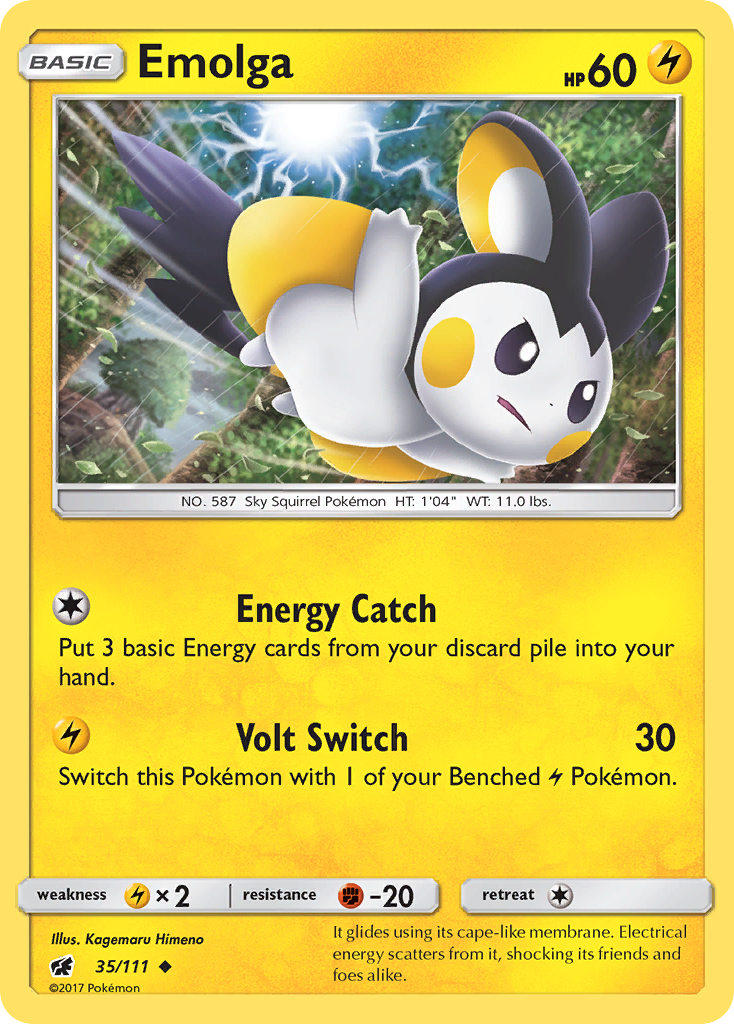 Emolga (35) [SM - Crimson Invasion] Reverse Holofoil - Deck Out Gaming