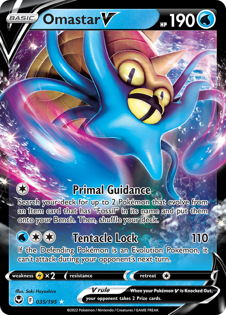 Omastar V (035/195) [Sword & Shield: Silver Tempest] - Deck Out Gaming